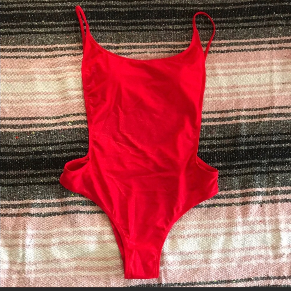 SunnyCo Red One Piece Swimsuit